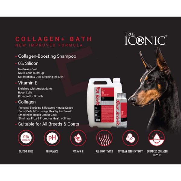TI-112251 TI-223452 True Iconic Collagen Plus Bath For Dogs - Silversky