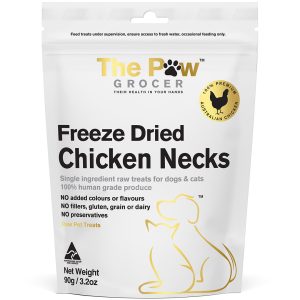TPG-50055 The Paw Grocer White Label Freeze Dried Chicken Necks Cat & Dog Treats (90g)