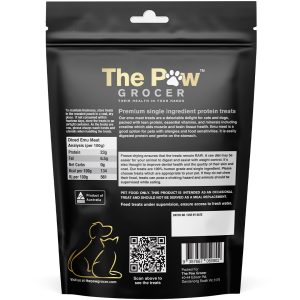 TPG-50802 The Paw Grocer Emu Freeze Dried Single Protein Cat & Dog Treats (Black Label)