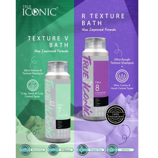 True Iconic R & V Texture Bath For Dogs - Silversky
