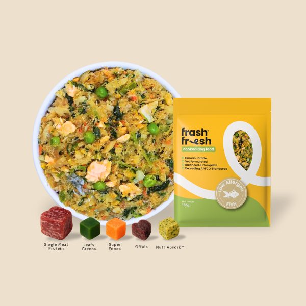 FF-CLA-68537 frashfresh Cooked Dog Food with NutriAbsorb™ (Low-Allergen Fish)