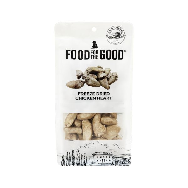 FFTG-9685 Food For The Good Freeze Dried Chicken Hearts Cat & Dog Treats (70g)