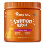 Z032SB Zesty Paws Salmon Bites Skin Supplements for Dogs (Bacon Flavour)