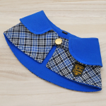 Azure Collar with Blue Plaid-check