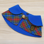 Azure Collar with Multicolor Plaid-check