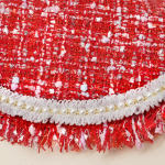 MAGARET ROSE ~ Burgundy Fray Edge Tweed Jacket