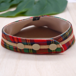 Royal Tartan Print with Brown Band