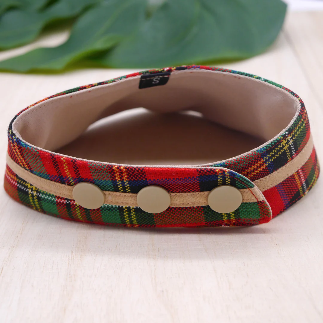 Royal Tartan Print with Brown Band