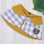 Mustard Collar with White Tartan