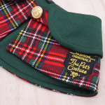Forest Green Collar with Royal Tartan Print