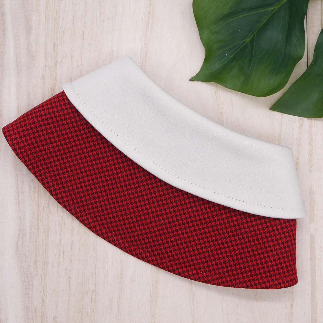 Cream Collar with Houndstooth