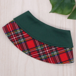 Forest Green Collar with Royal Tartan Print