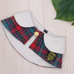Cream Collar with Red/Green Tartan