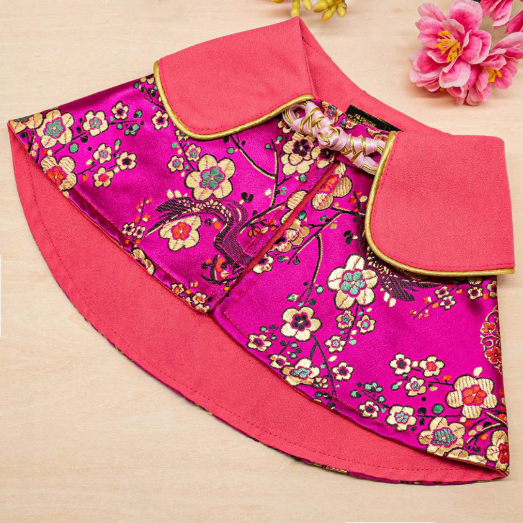 Spring Of Blossoms in Fuchsia CNY Cape Spring Of Blossoms in Fuchsia CNY Cape