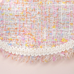 HEATHER BLOOMS ~ Candy Pink Fray Edge Tweed Jacket