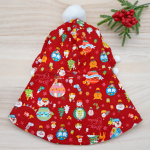 Red Wonderland Hoodie with White Pom Pom