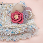 JANE BLOOMS ~ Candy Cream Fray Edge Tweed Jacket