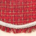 MAGARET ROSE ~ Burgundy Fray Edge Tweed Jacket