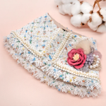 JANE BLOOMS ~ Candy Cream Fray Edge Tweed Jacket