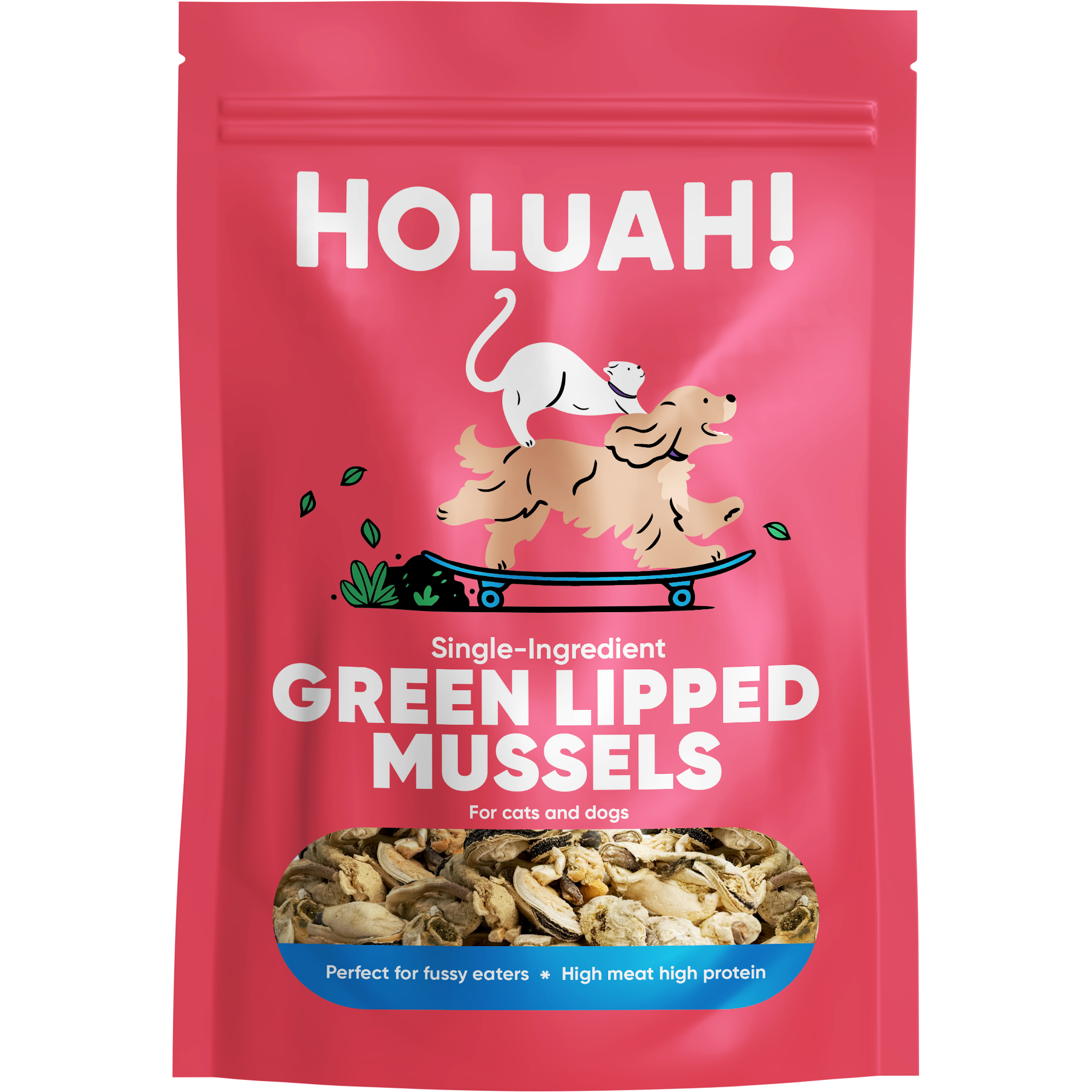 Front - Green Lipped mussels Holuah! - Freeze Dried Green Lipped Mussels Cats & Dogs Treats - Image 1