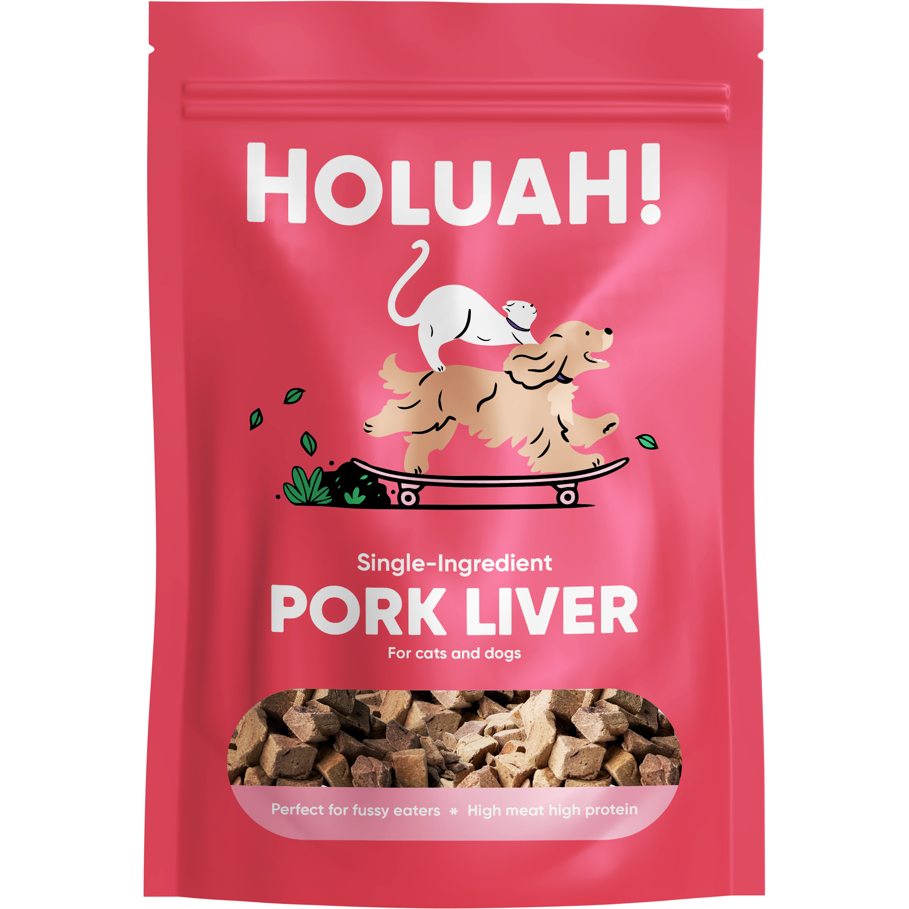 Front - pork liver Holuah! - Freeze Dried Pork Liver Cats & Dogs Treats - Image 1