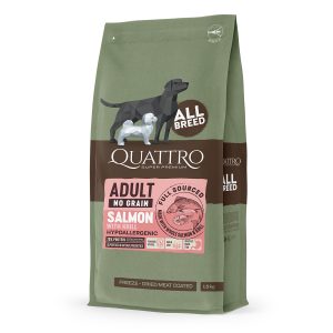 Quattro Adult All Breed No Grain Dry Dog Food - Salmon 1.5kg
