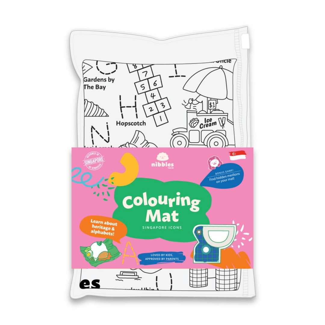 xr:d:DAFysZghGzA:6,j:580246034631806061,t:23103001 Nibbles by Nom - SG Icons Silicone Colouring Mat - Image 1